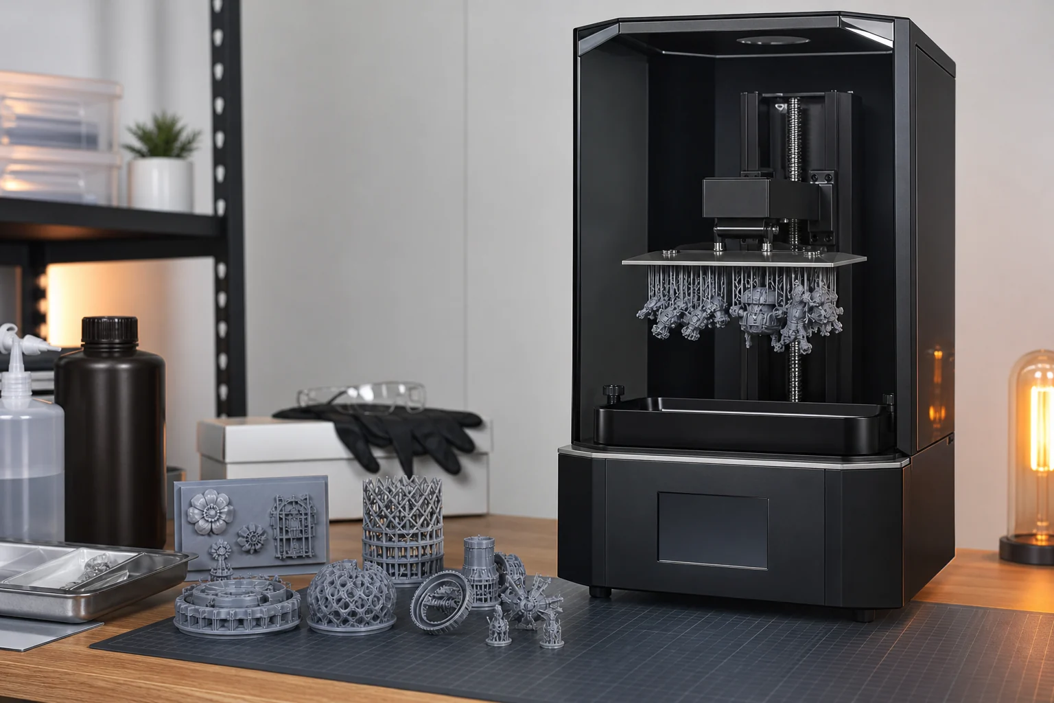 UV-Resin-Drucker mit sehr kleinen detailreichen Bauteilen